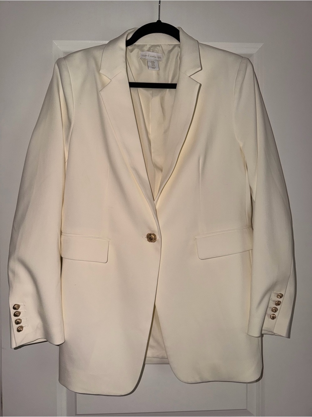 House of Harlow 1960 Cream Single-Button Blazer
